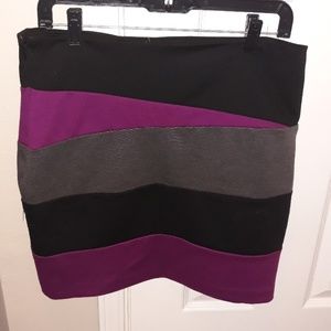 Multi-color skirts with zipper